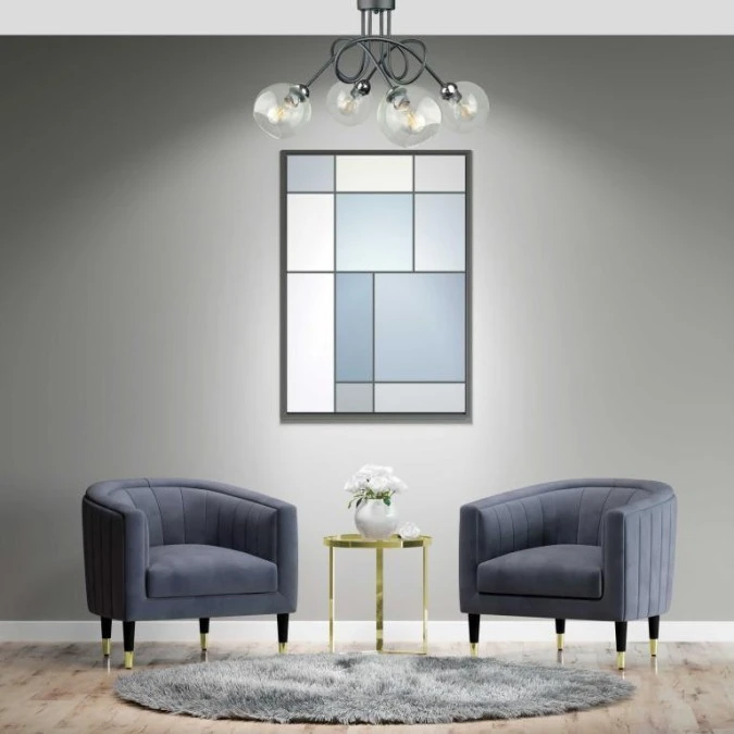 Lampa sufitowa nowoczesna 4xE27 EVIE BLACK/SILVER - obrazek 2