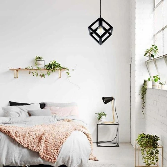 Lampa wisząca TALUS geometryczna kwadrat ZWIS do LED 1x E27 LUMILED - obrazek 3