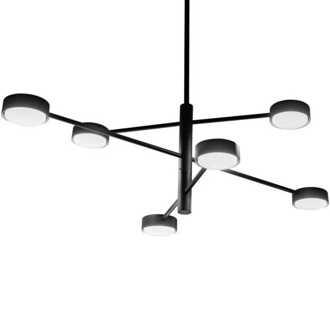 Lampa Sufitowa Wisząca LED LUMILED 6x GX53 Żyrandol Reflektor Czarna OVILO 3 Lata Gwarancji - obrazek 3