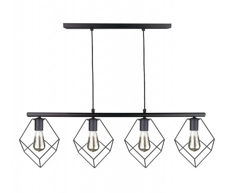 Lampa wisząca nowoczesna 4xE27 ARNICA BLACK LONG - obrazek 1