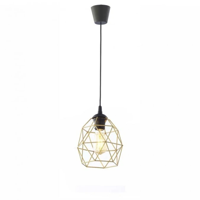 Lampa wisząca klosz klatka GALAXY BLACK/GOLD 1 PŁ MAŁA 3456 TK Lighting - obrazek 1