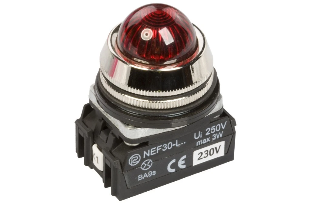 Lampka sygnalizacyjna 30mm czerwona 220V AC/DC W0‑L‑NEF30LE/220V C - obrazek 2