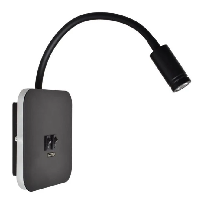 Lampka nocna BASE 8W+2W BLACK ML6352 Milagro - obrazek 2