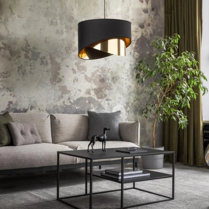 Lampa wisząca GRANT 1 ‑ punktowa Czarno złoty 4823 TK Lighting - obrazek 3