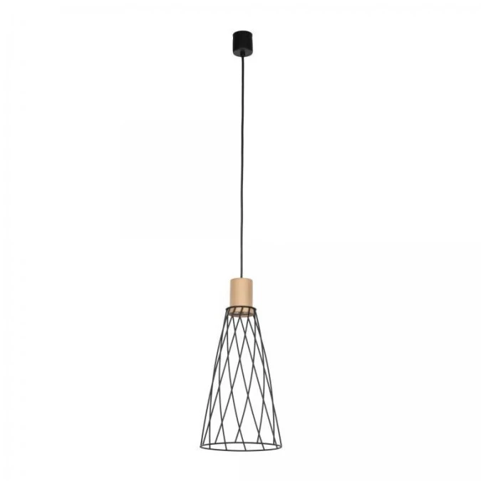 Lampa wisząca MODESTO WOOD z czarnym podłużnym kloszem na GU10 10157 TK Lighting - obrazek 1