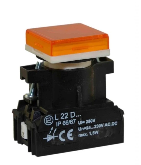 Lampka sygnalizacyjna L22KD/24V‑230V żółta W0‑LDU1‑L22KD G - obrazek 1