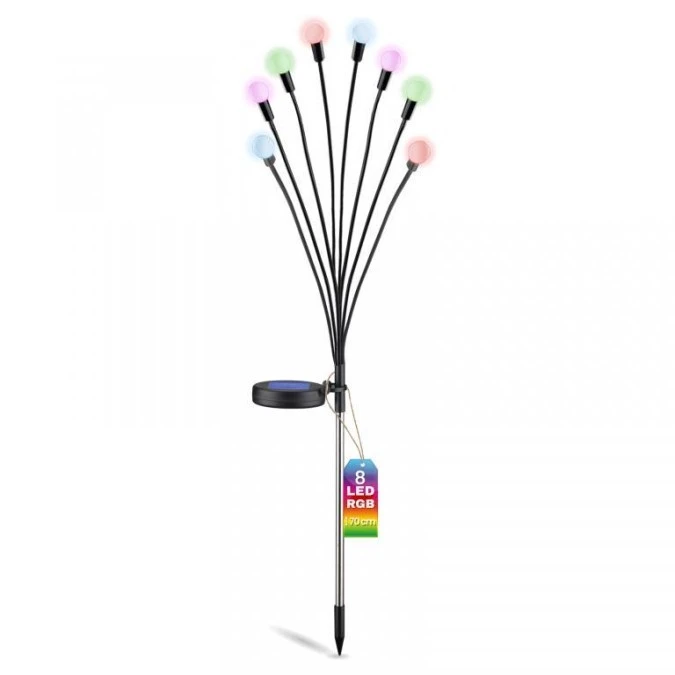 Lampa Solarna Ogrodowa LED TULIO Wbijana Dekoracyjna Dmuchawiec Kuleczki RGB LUMILED - obrazek 3