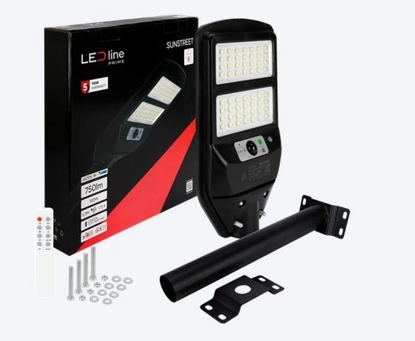 Lampa solarna drogowa LED SUNSTREET 100W 6500K 750lm IP54 5 lat gwar. - obrazek 2