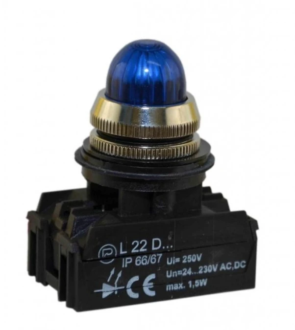 Lampka fi22 nieb. 24‑230V AC/DC L22GDn
