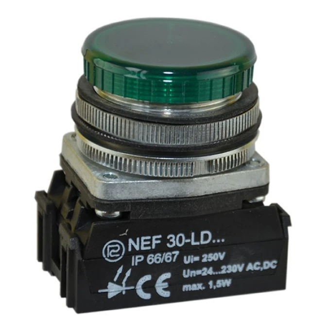 Lampka sygnalizacyjna zielona NEF30LDB 24V‑230V W0‑LDU1‑NEF30LDB Z - obrazek 1