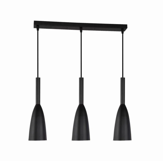 Lampa wisząca SOLIN zwisy na czarnej listwie 3xE27 do salonu LP‑181/3L BK Light Prestige - obrazek 1