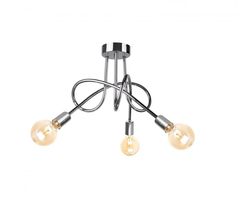 Lampa sufitowa nowoczesna 3xE27 RUMBA SILVER - obrazek 1