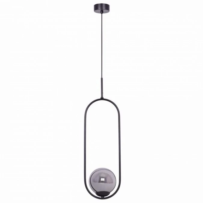 Lampa wisząca elipsa z grafitowym kloszem czarna z serii DAVOS K‑5110 Kaja Lighting - obrazek 1