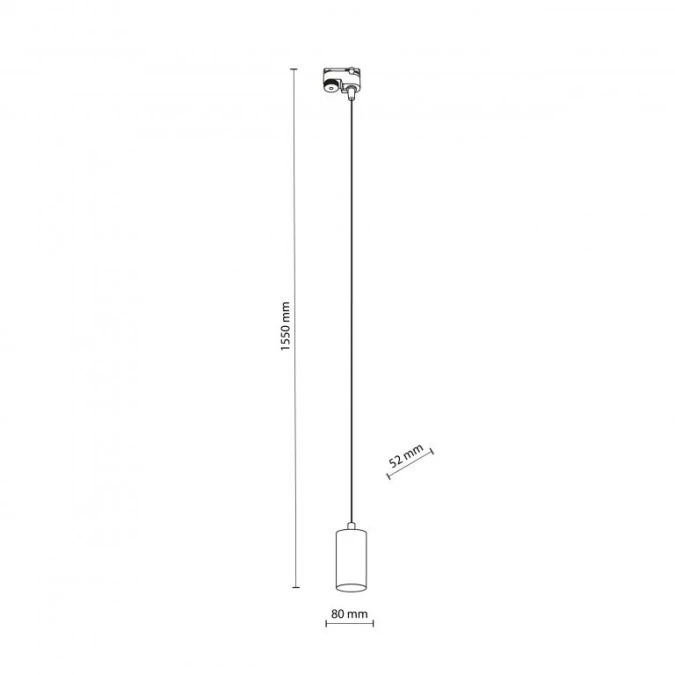 Lampa wisząca biała na szynę 1 fazowy TRACER WHITE WISZĄCY GU10 4934 TK Lighting - obrazek 2