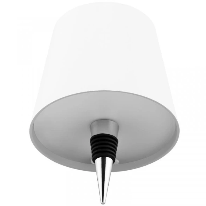 Lampka Biurkowa Stołowa Nocna Korek do Butelki Wina USB CCT 3 Barwy SALCO Biała LUMILED - obrazek 1