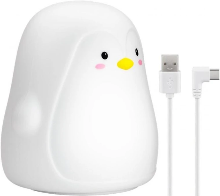 Lampka nocna LED Pingwin, biała, 61648 - obrazek 1