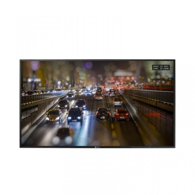 Monitor LCD IPS 55” 4K UHD do pracy 24/7 CCTV, metalowa obudowa, wejścia BNC, HDMI, DVI‑D, VGA, RS‑232, RJ‑45, S/PDIF SMQ‑5501 - obrazek 1