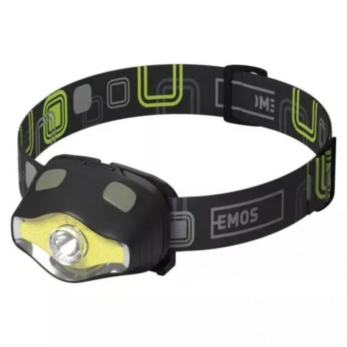 Latarka czołowa LED COB 3W + LED 3W 220 lm 100m 3× AAA P3536 - obrazek 1