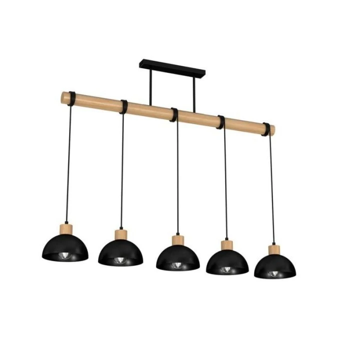 Lampa wisząca ERIK Black/Wood 5xE27 MLP7227 Milagro - obrazek 2