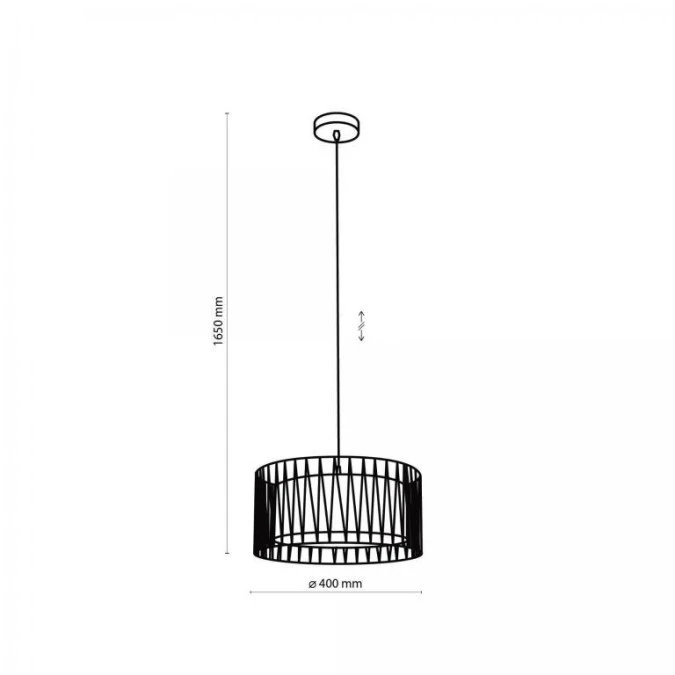 Lampa wisząca TK Lighting HARMONY BLACK 1654 - obrazek 3