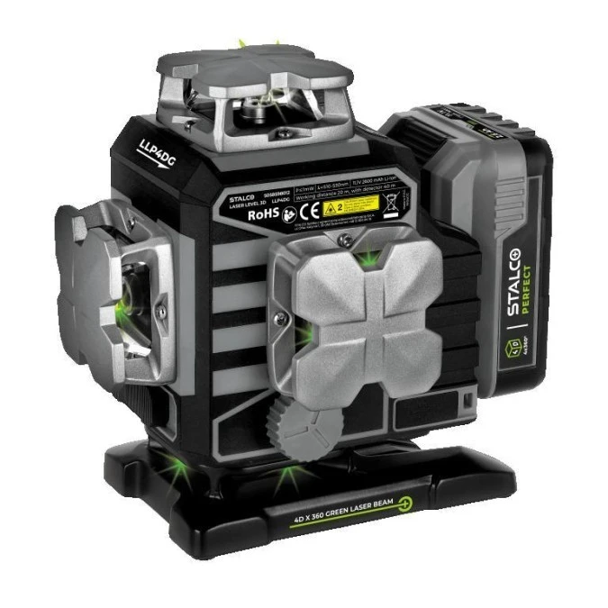Laser krzyżowy 4D LLP4DG zielony STALCO PERFECT S058598012