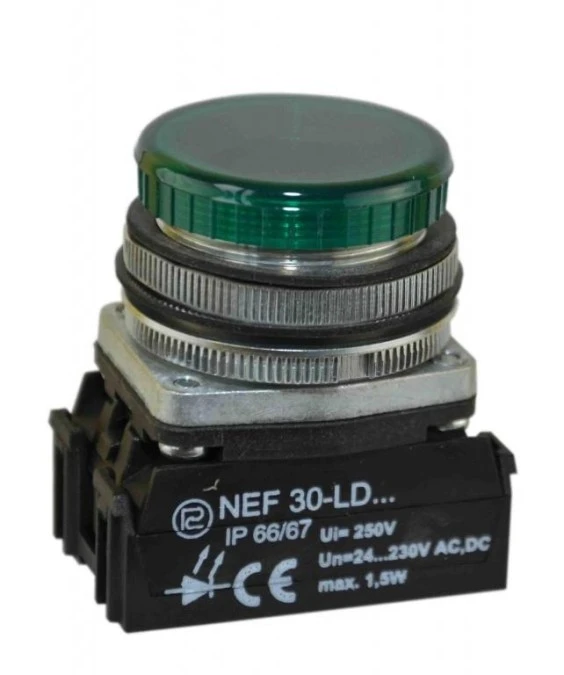 Lampka sygnalizacyjna 30mm zielona 24‑230V AC/DC LED W0‑LDU1‑NEF30LD Z - obrazek 3