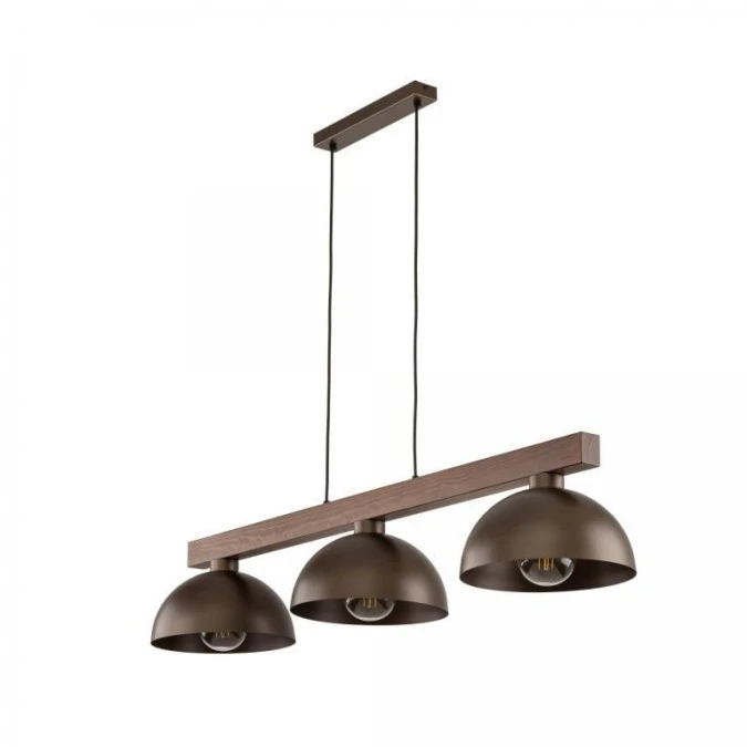 Lampa wisząca brązowa na listwie 3xE27 OSLO 6299 TK Lighting - obrazek 1