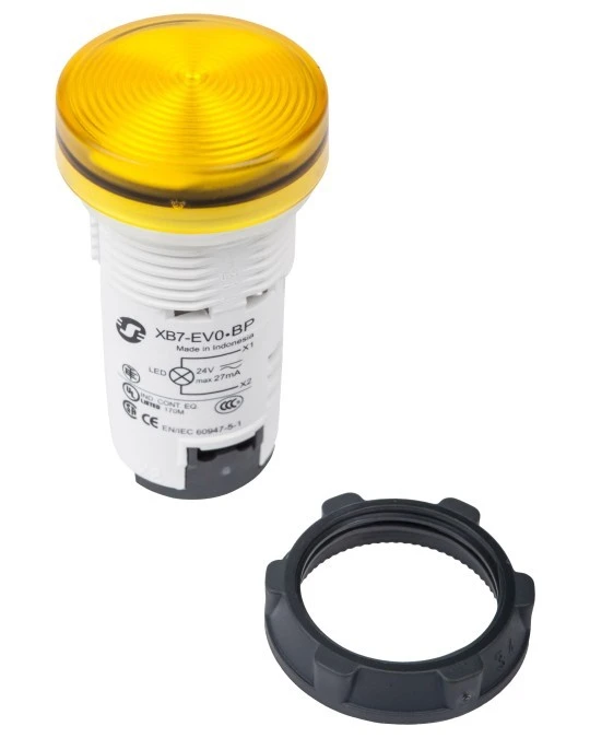 Lampka sygnalizacyjna 22mm żółta 24V AC/DC LED XB7EV05BP - obrazek 2