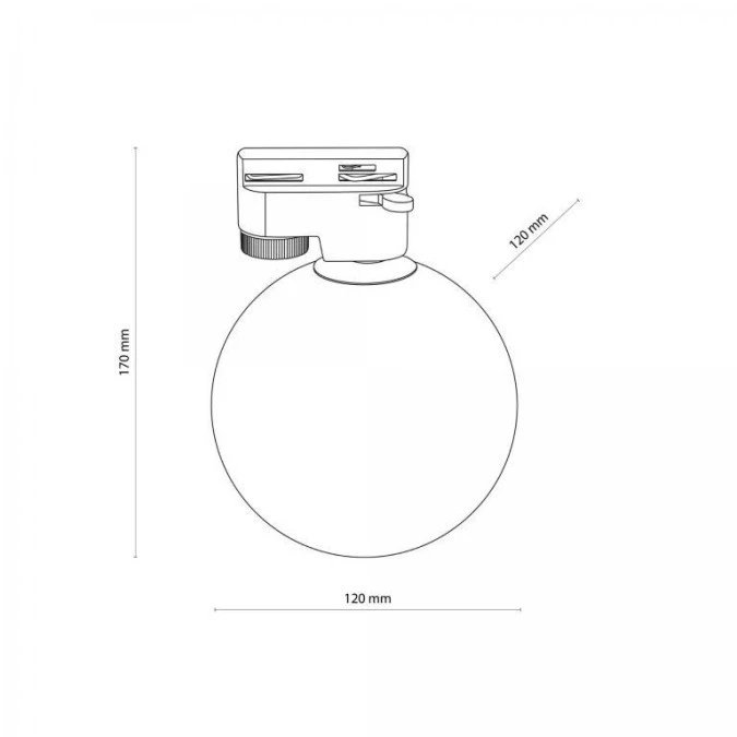 Lampa reflektor na szynę TRACER 1 obwodowy Czarny 4924 TK Lighting - obrazek 2