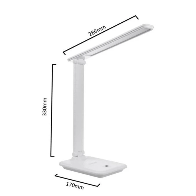Lampka biurkowa LED Maclean max. 9W 220‑240V AC możliwość zmiany barwy ładowarka bezprz. 450lm MCE616 W - obrazek 3