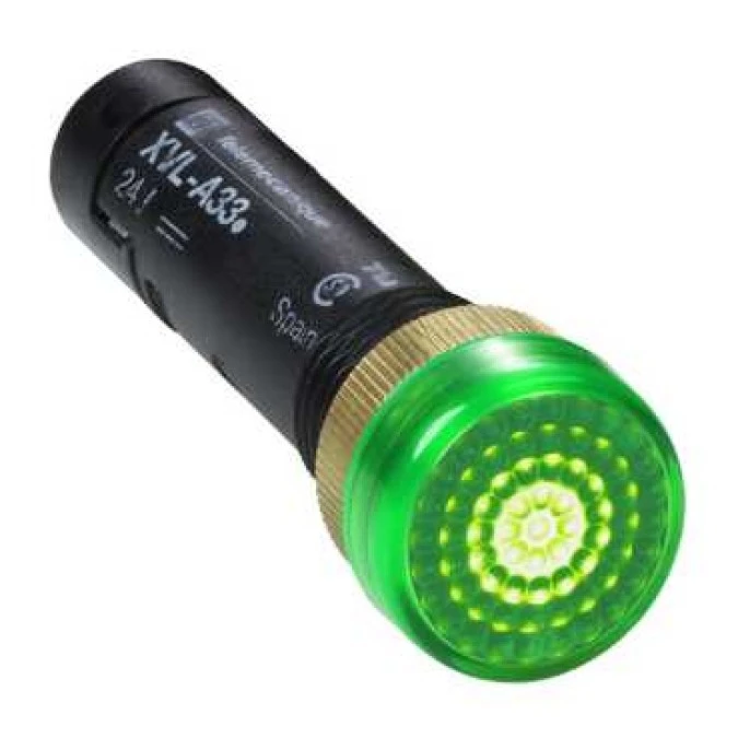 Lampka sygnalizacyjna 12mm zielona 24V DC LED XVLA333 - obrazek 3