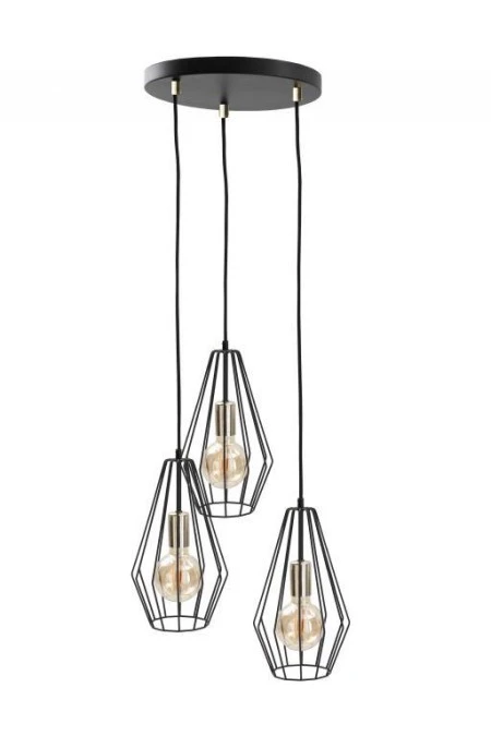 Lampa wisząca loftowa 3x E27 LEX GOLD - obrazek 1