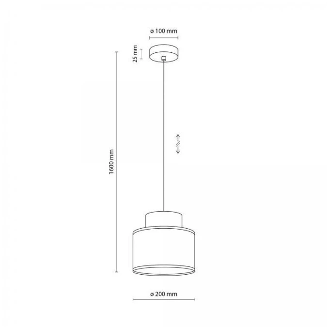 Lampa wisząca z dwukolorowym kloszem o średnicy 25cm DUO JUTA BROWN na E27 2785 TK Lighting - obrazek 3