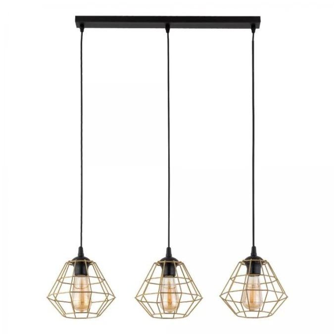 Lampa wisząca DIAMOND NEW 3 ‑ punktowa Złoty proszek 4642 TK Lighting - obrazek 1