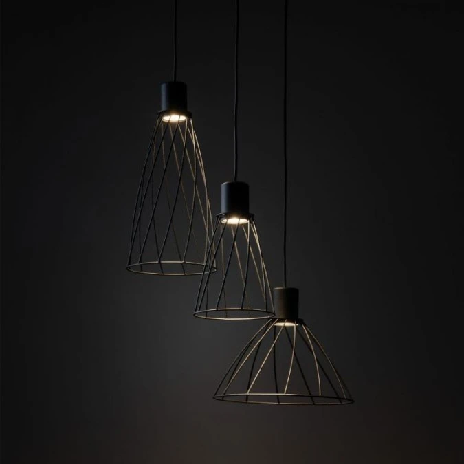 Lampa wisząca MODESTO czarna z trzema zwisami na okrągłej rozecie 10187 TK Lighting - obrazek 2