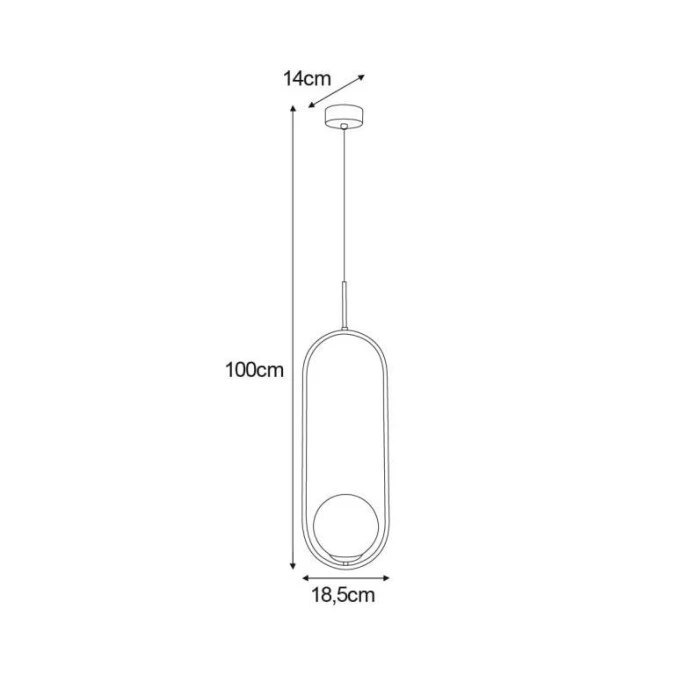 Lampa wisząca biała ze złotym, ozdobnym elementem z serii ARLENA K‑5300 Kaja Lighting - obrazek 3