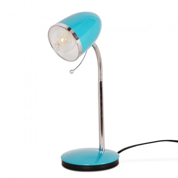 Lampka biurkowa KAJTEK, klasyczna w kolorze turkusowym na E27 K‑MT‑200 TURKUSOWY Kaja Lighting - obrazek 1