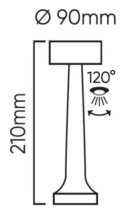 Lampka stołowa LED RIWIA 1W 120lm CCT srebrna 1,8Ah - obrazek 2