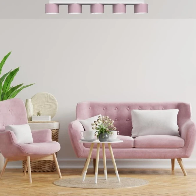 Lampa sufitowa DIXIE Pink/White 5xGX53 MLP7557 Milagro - obrazek 1