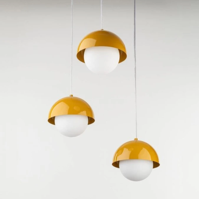 Lampa wisząca nowoczesna o intensywnym kolorze 3 klosze BONO OCHRA 3 10266 TK Lighting - obrazek 3