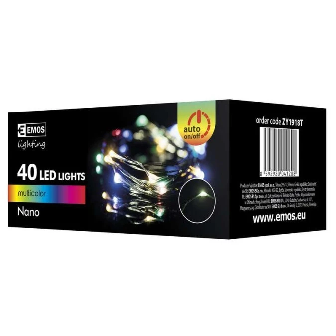 Lampki choinkowe XMAS nano TIMER 2,4W 40LED 4m IP44 multikolor D3AM01 - obrazek 2