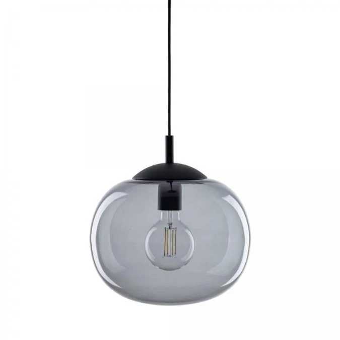 Lampa wisząca z kulistym, czarnym kloszem ze szkła VIBE 1xE27 4837 TK Lighting - obrazek 2