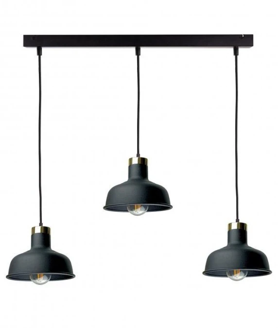 Lampa wisząca nowoczesna 3xE27 HEBE BLACK - obrazek 1