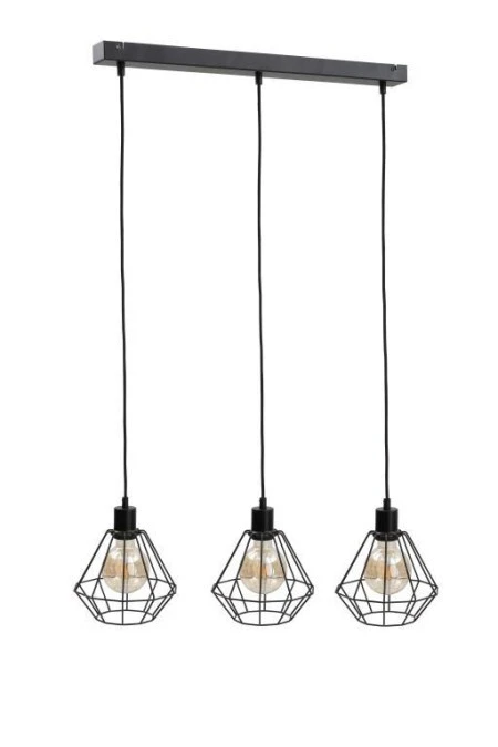 Lampa wisząca loftowa 3xE27 FOSKAL BLACK - obrazek 1