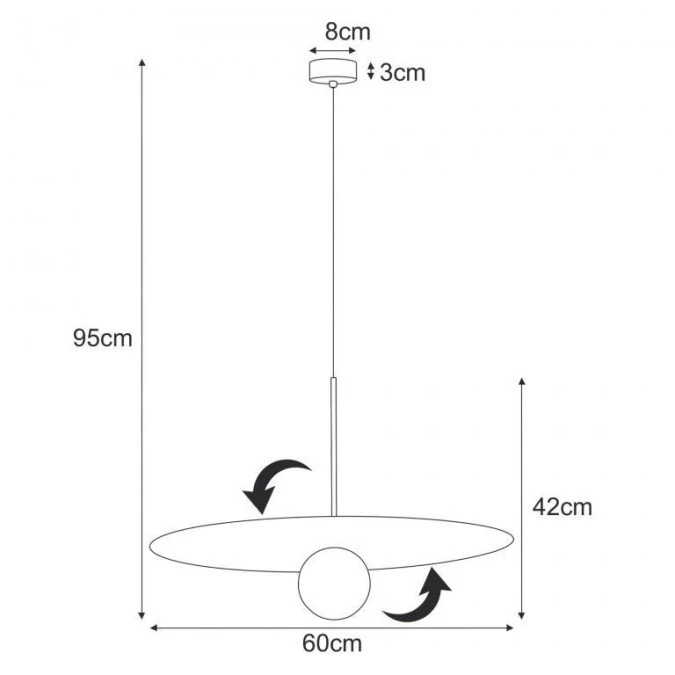 Lampa wisząca K‑5383 z serii FERMI Kaja Lighting - obrazek 3