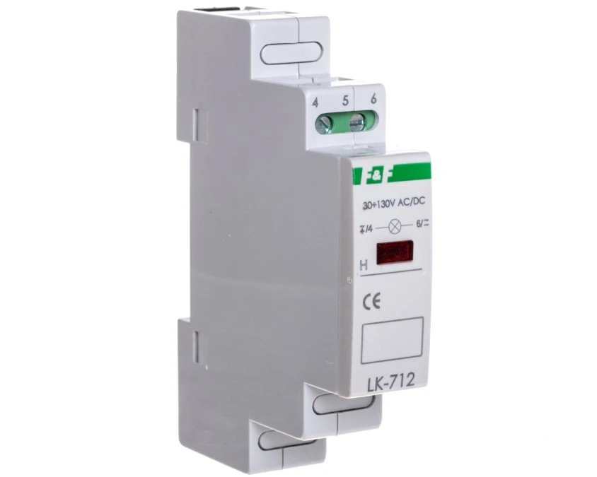 Lampka modułowa 1‑fazowa czerwona 30‑130V AC/DC LK‑712R‑30‑130V - obrazek 1