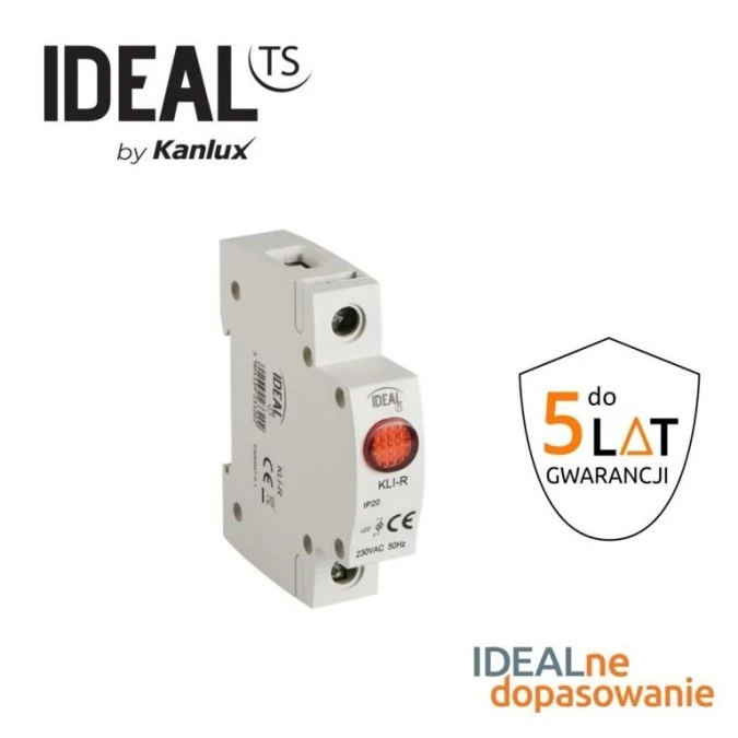 Lampka modułowa 1‑fazowa czerwona LED KLI‑R 230V AC 23320 - obrazek 3