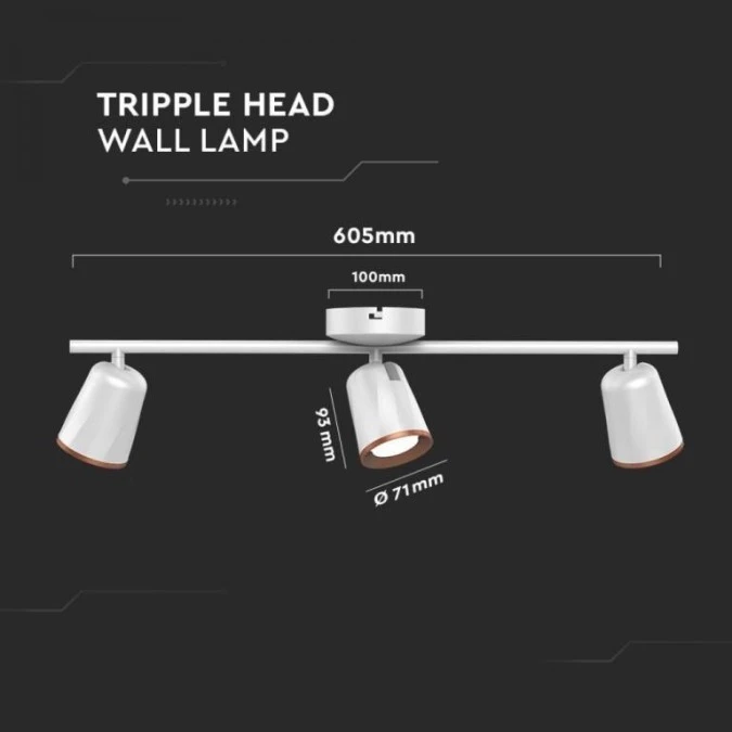 Lampa Ścienna LED 15W 1620lm 4000K IP20 Biały 218260 - obrazek 2