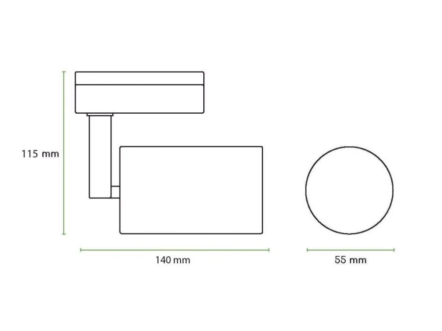Lampa Szynowa na Żarówkę GU10 Long Czarna Trójfazowa - obrazek 3