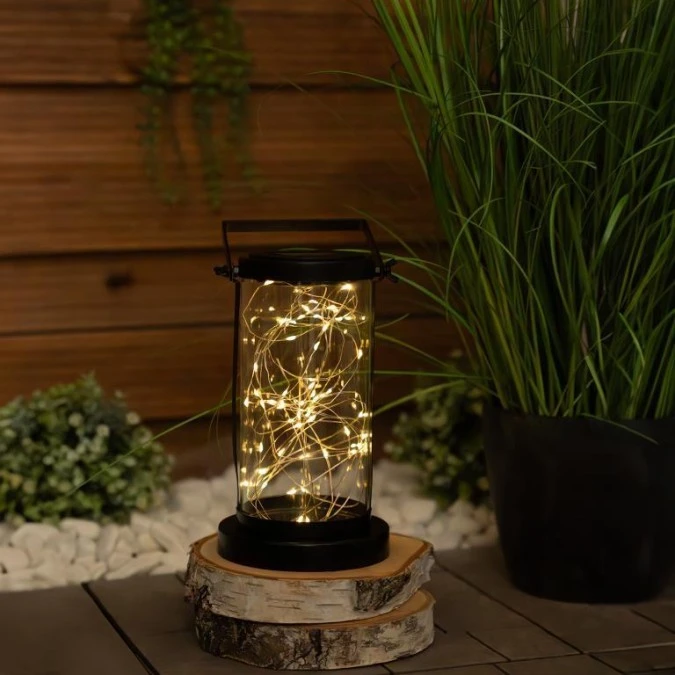 Lampa Solarna LED ABRELA Zewnętrzna Ogrodowa Stojąca Wisząca Latarenka 3000K IP44 LUMILED - obrazek 3